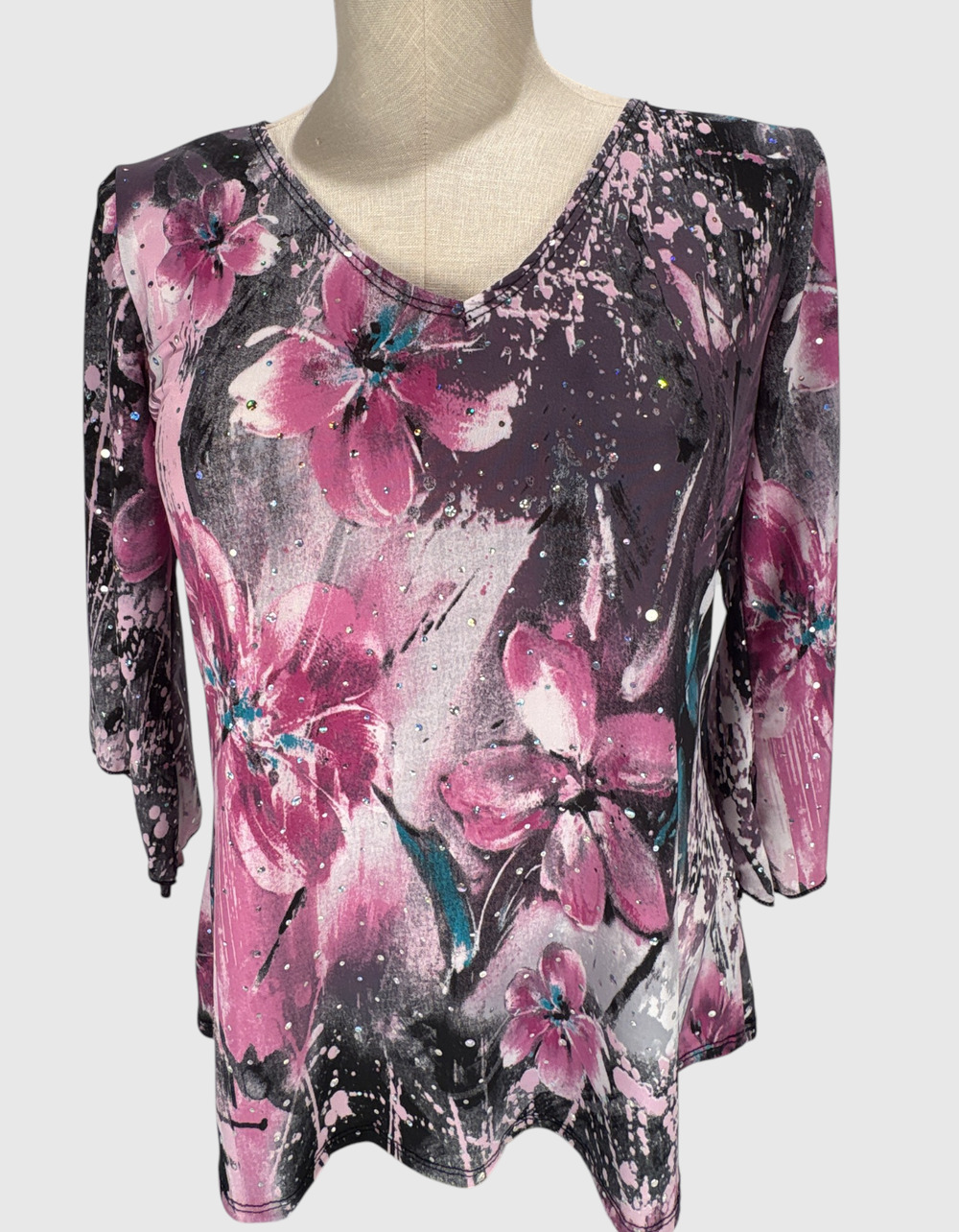 Keren Hart Artsy Whimsigoth Top Small Stretch Knit Blouse Fairycore Shirt Romanc